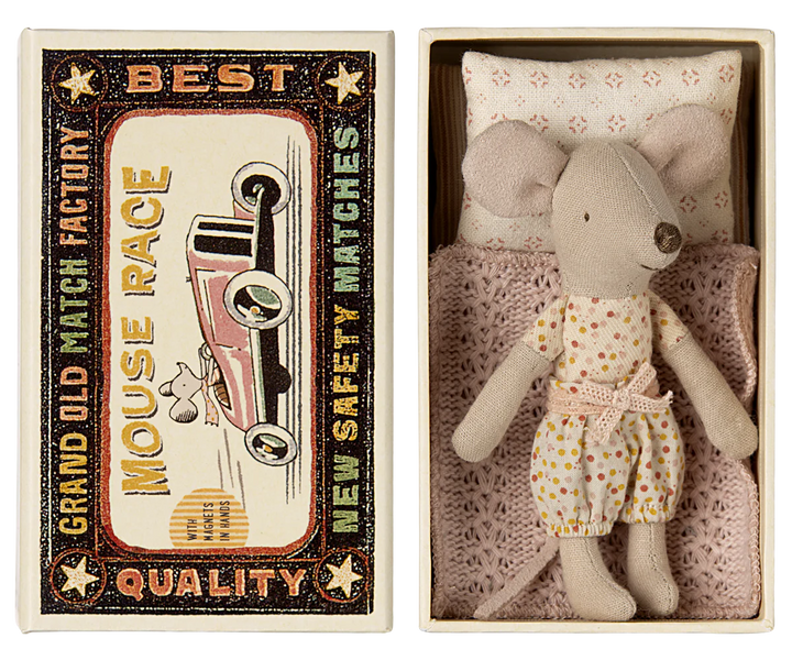 Maileg Little Sister Mouse In Matchbox