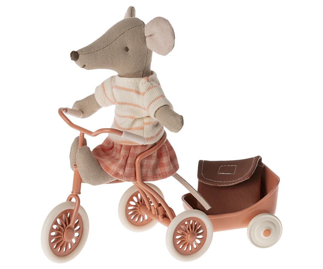 Maileg Tricycle Mouse, Big Sister - Coral