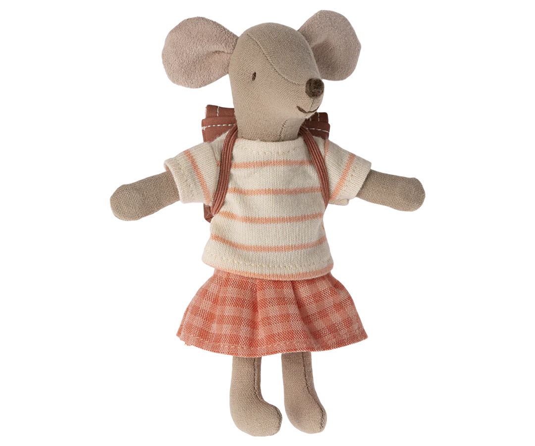 Maileg Tricycle Mouse, Big Sister - Coral