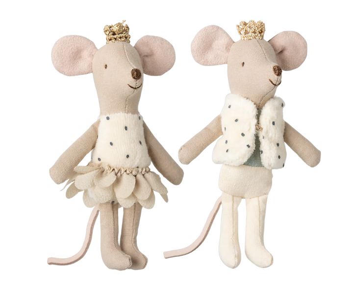 Maileg Royal Twin Mice, Little Sister & Brother In Matchbox