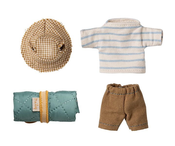 Maileg Hiker Mouse, Big Brother - Blue Stripes