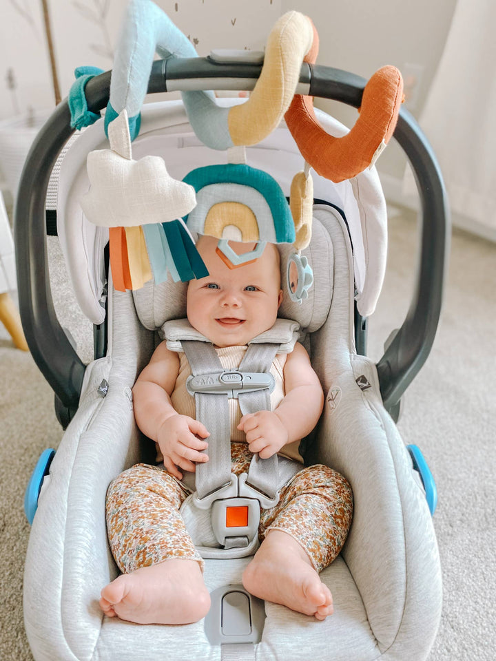 Itzy Ritzy Bitzy Bespoke Itzy Bitzy Spiral Car Seat Activity Toy - Rainbow