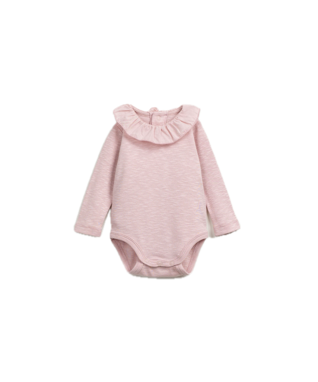 Play Up Organic Collared Bodysuit - Light Pink