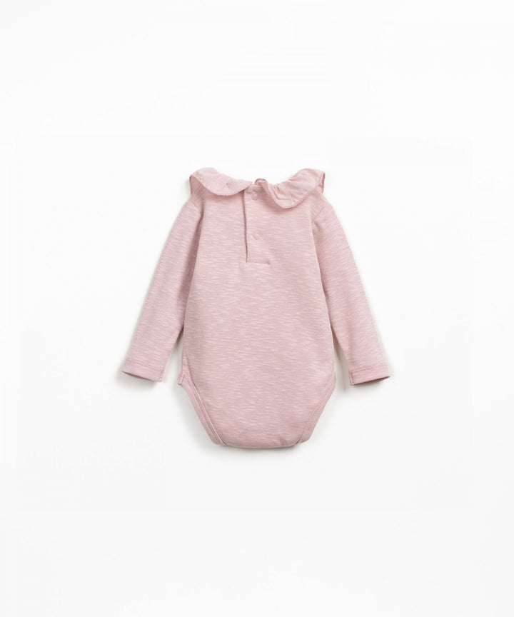 Play Up Organic Collared Bodysuit - Light Pink