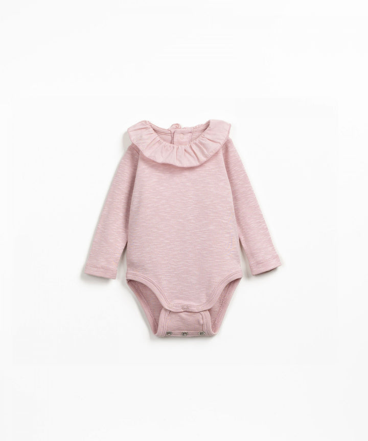 Play Up Organic Collared Bodysuit - Light Pink