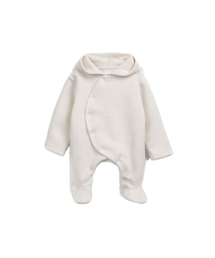Play Up Organic Hooded Jumpsuit - Off White