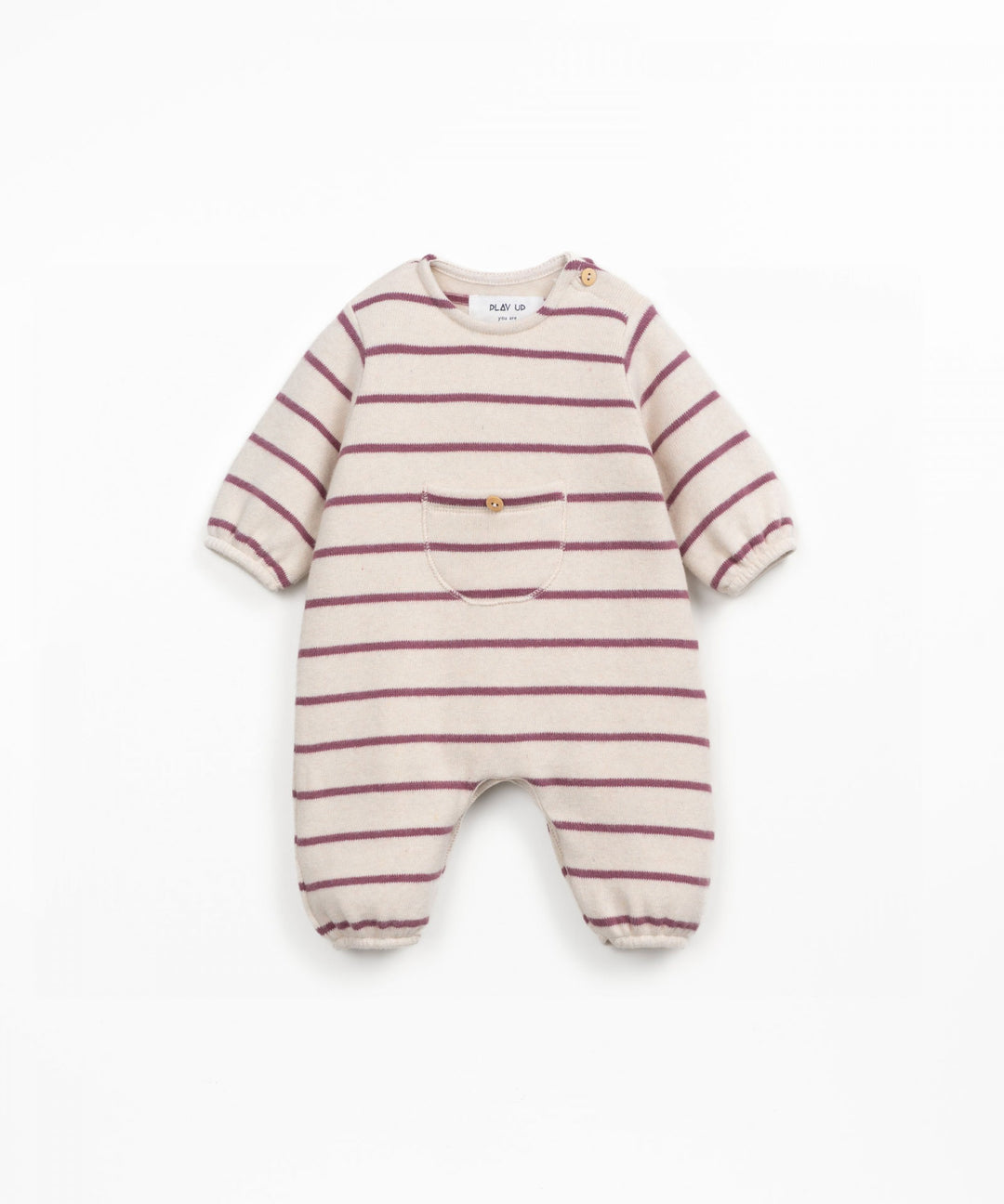 Play Up Striped Jumpsuit - Dark Pink