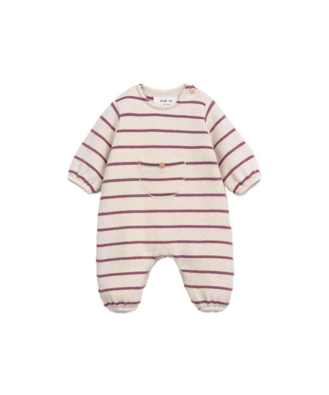 Play Up Striped Jumpsuit - Dark Pink