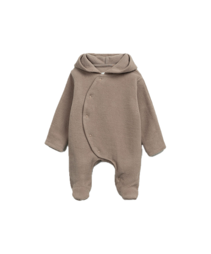 Play Up Organic Hooded Jumpsuit - Light Brown
