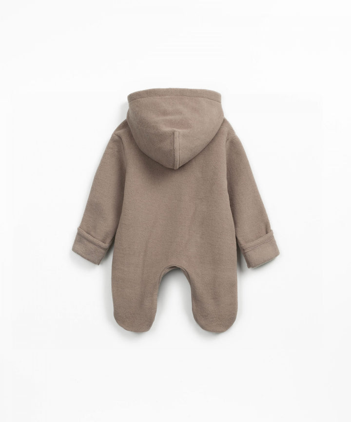 Play Up Organic Hooded Jumpsuit - Light Brown