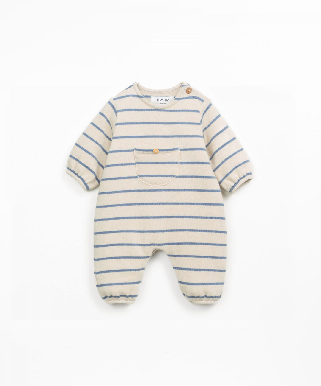 Play Up Striped Jumpsuit - Blue