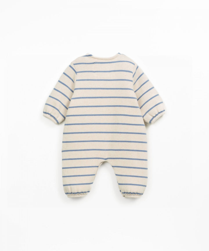 Play Up Striped Jumpsuit - Blue