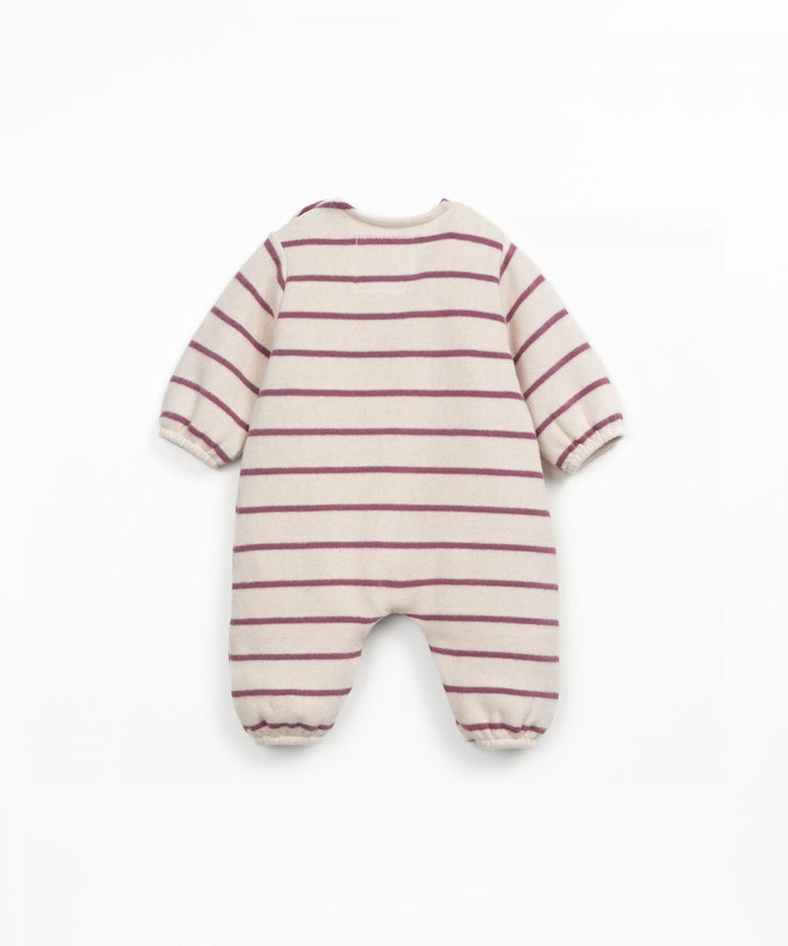 Play Up Striped Jumpsuit - Dark Pink