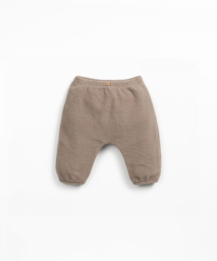 Play Up Organic Fleece Trousers - Light Brown