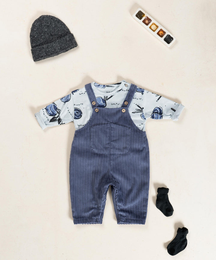 Play Up Corduroy Overalls - Dark Blue