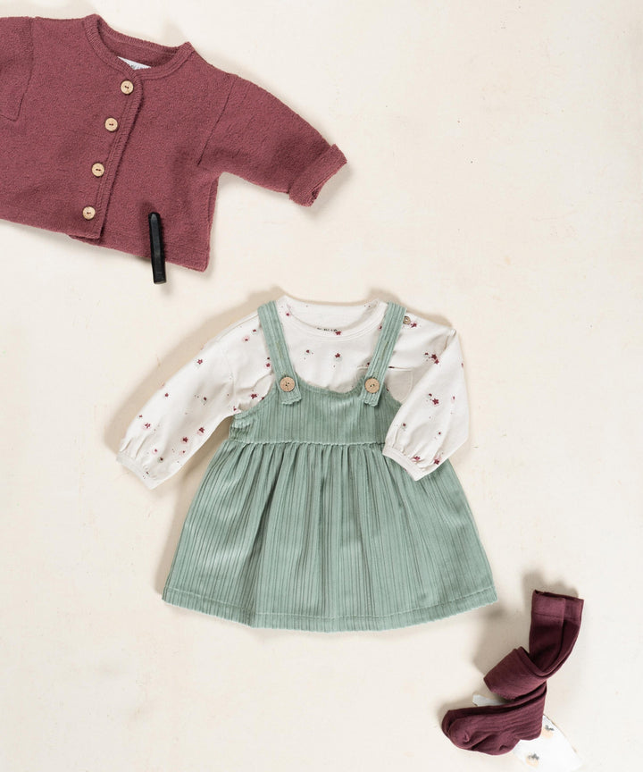 Play Up Corduroy Dress - Light Green