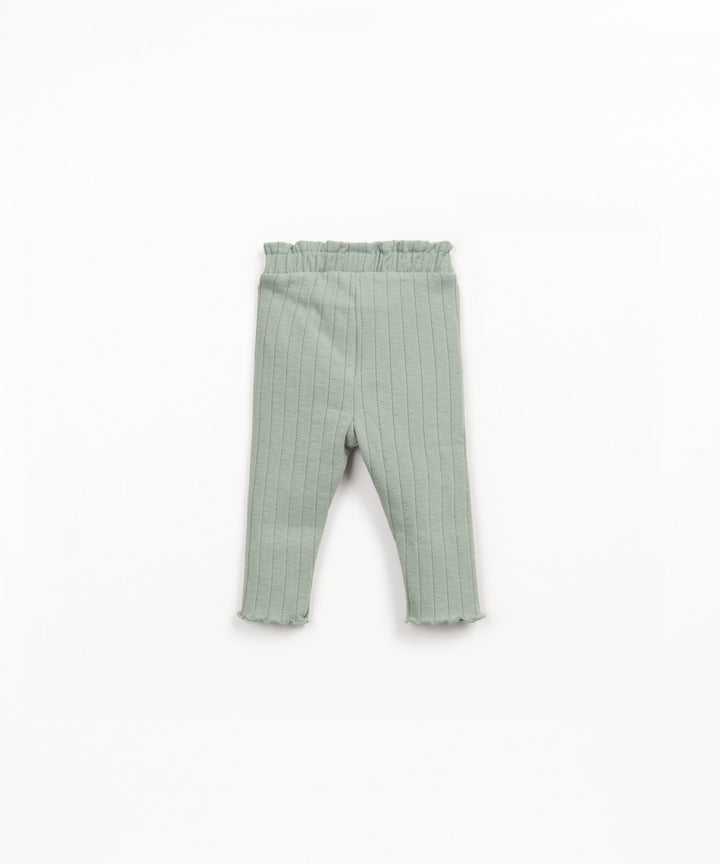 Play Up Ribbed Leggings - Light Green
