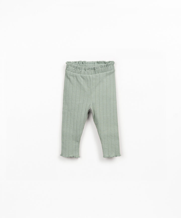Play Up Ribbed Leggings - Light Green