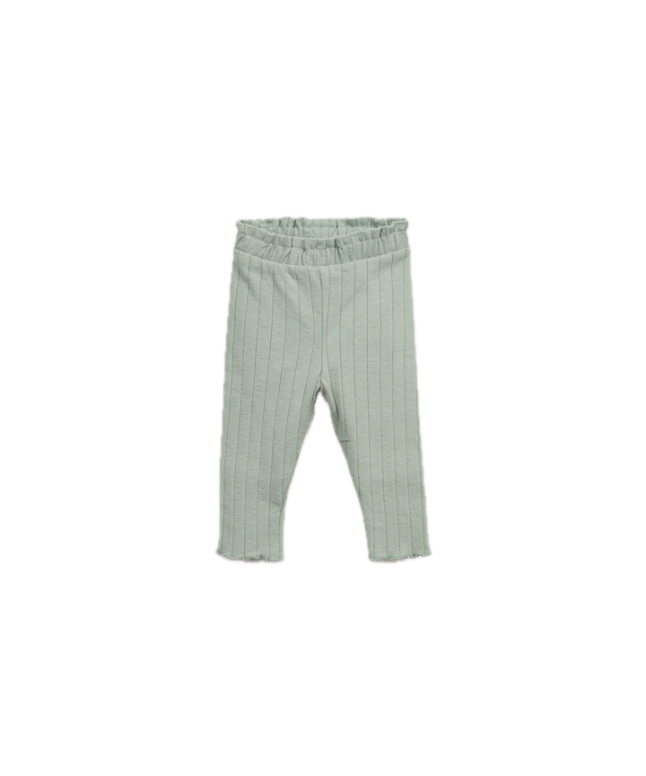 Play Up Ribbed Leggings - Light Green