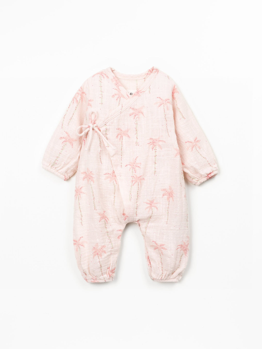 Play Up Printed Jumpsuit - Pink Palm Tree