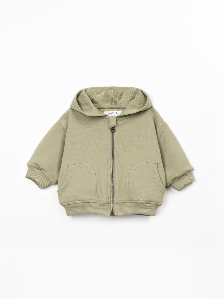 Play Up Fleece Hooded Jacket - Khaki Green