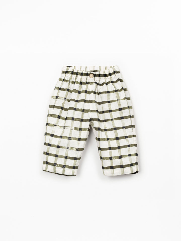 Play Up Trousers - Ecru Plaid
