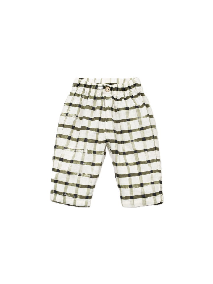 Play Up Trousers - Ecru Plaid