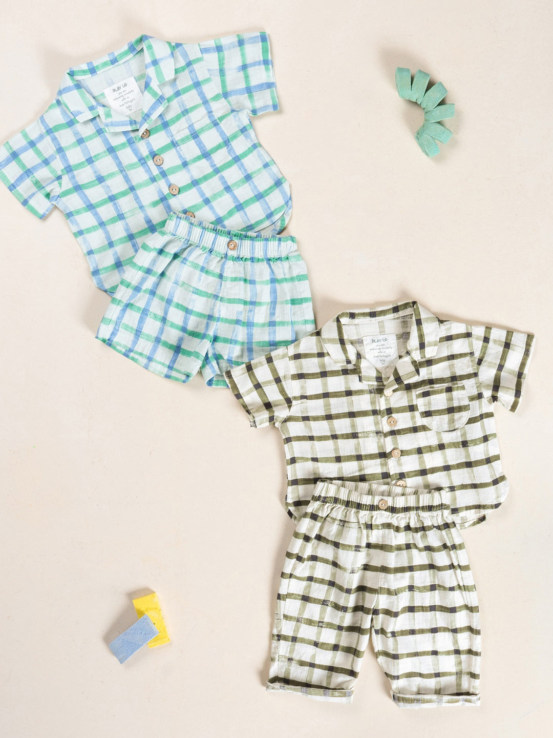 Play Up Trousers - Ecru Plaid