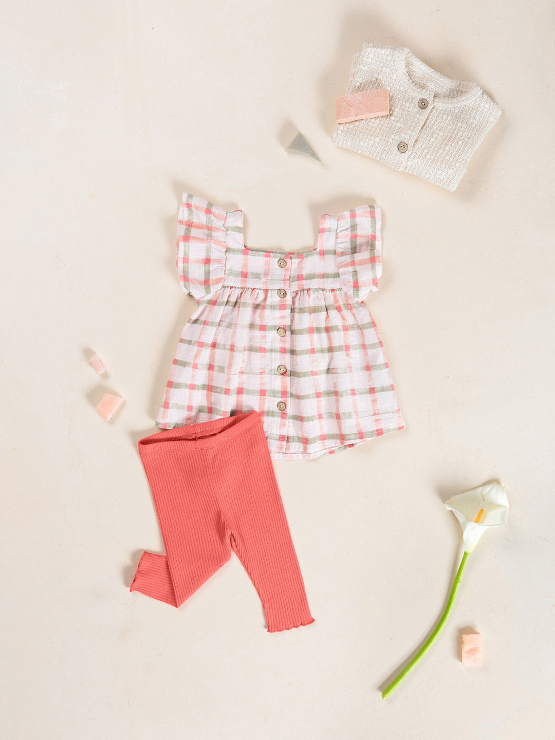 Play Up Ribbed Leggings - Coral