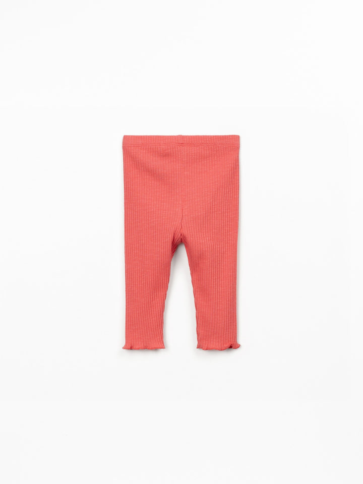 Play Up Ribbed Leggings - Coral