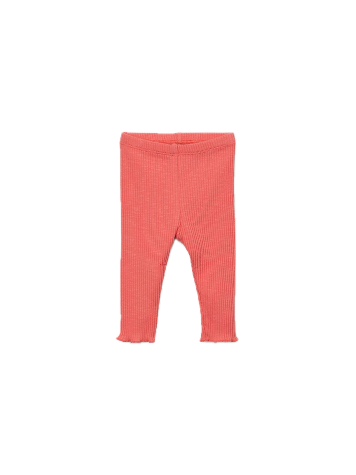 Play Up Ribbed Leggings - Coral