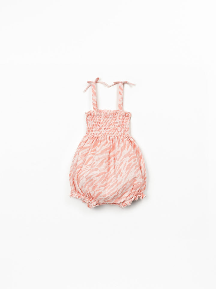 Play Up Strappy Jumpsuit - Pink Zebra