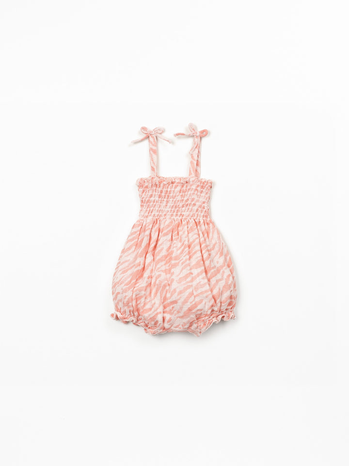 Play Up Strappy Jumpsuit - Pink Zebra