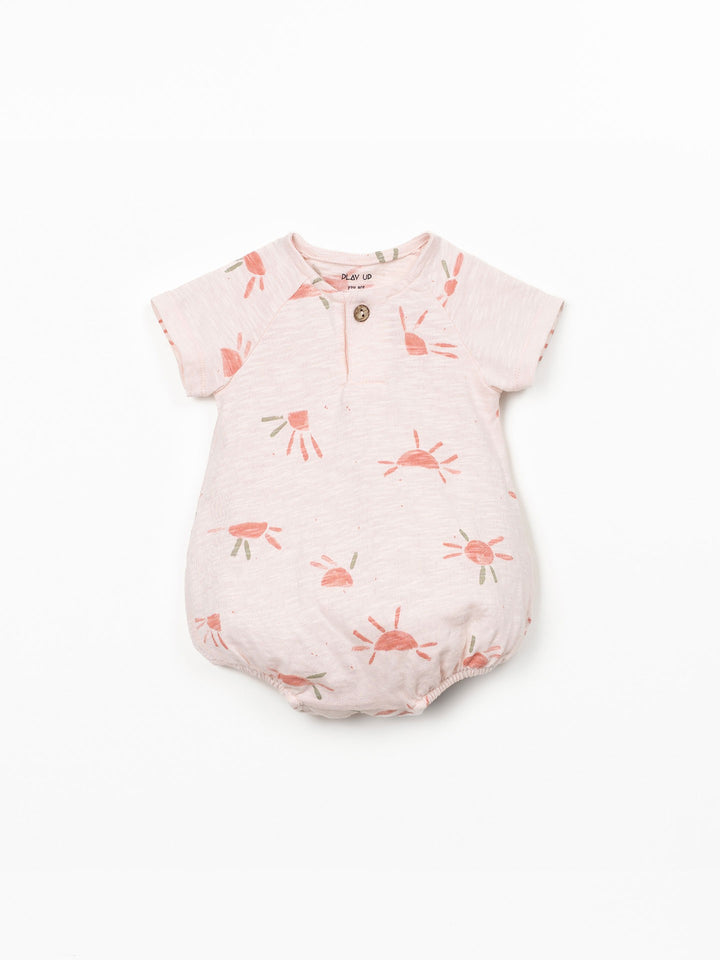 Play Up Printed Jumpsuit - Pink Suns