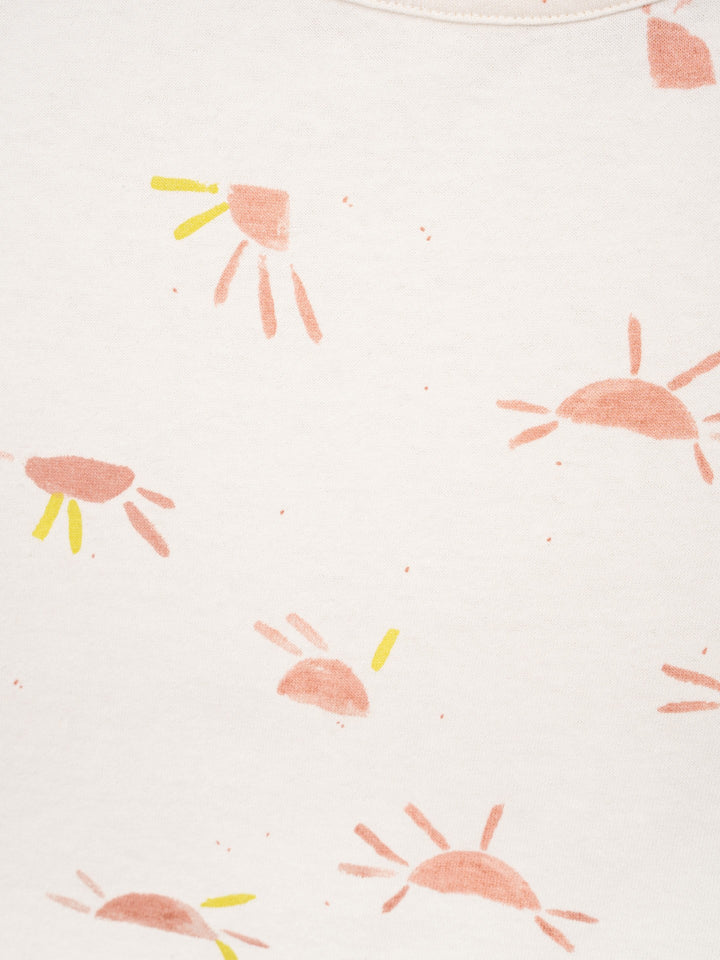 Play Up Organic Cotton T-Shirt - Ecru Suns