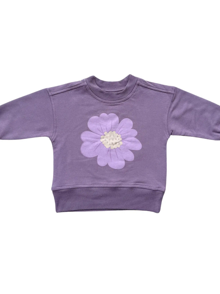 Babysprouts Boxy Sweatshirt - Plum Wildflower