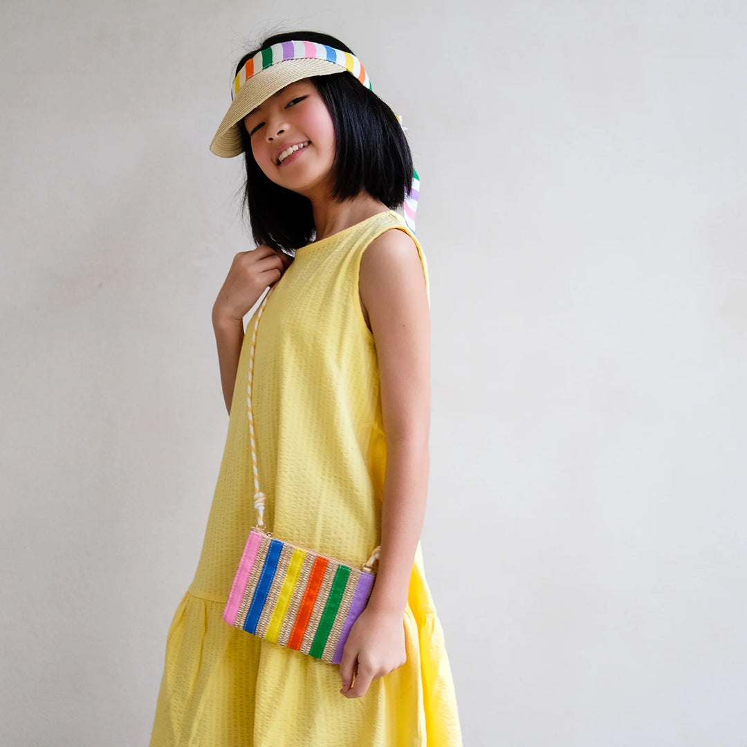 Mimi & Lula Striped Straw Bag