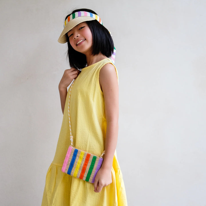 Mimi & Lula Striped Straw Bag