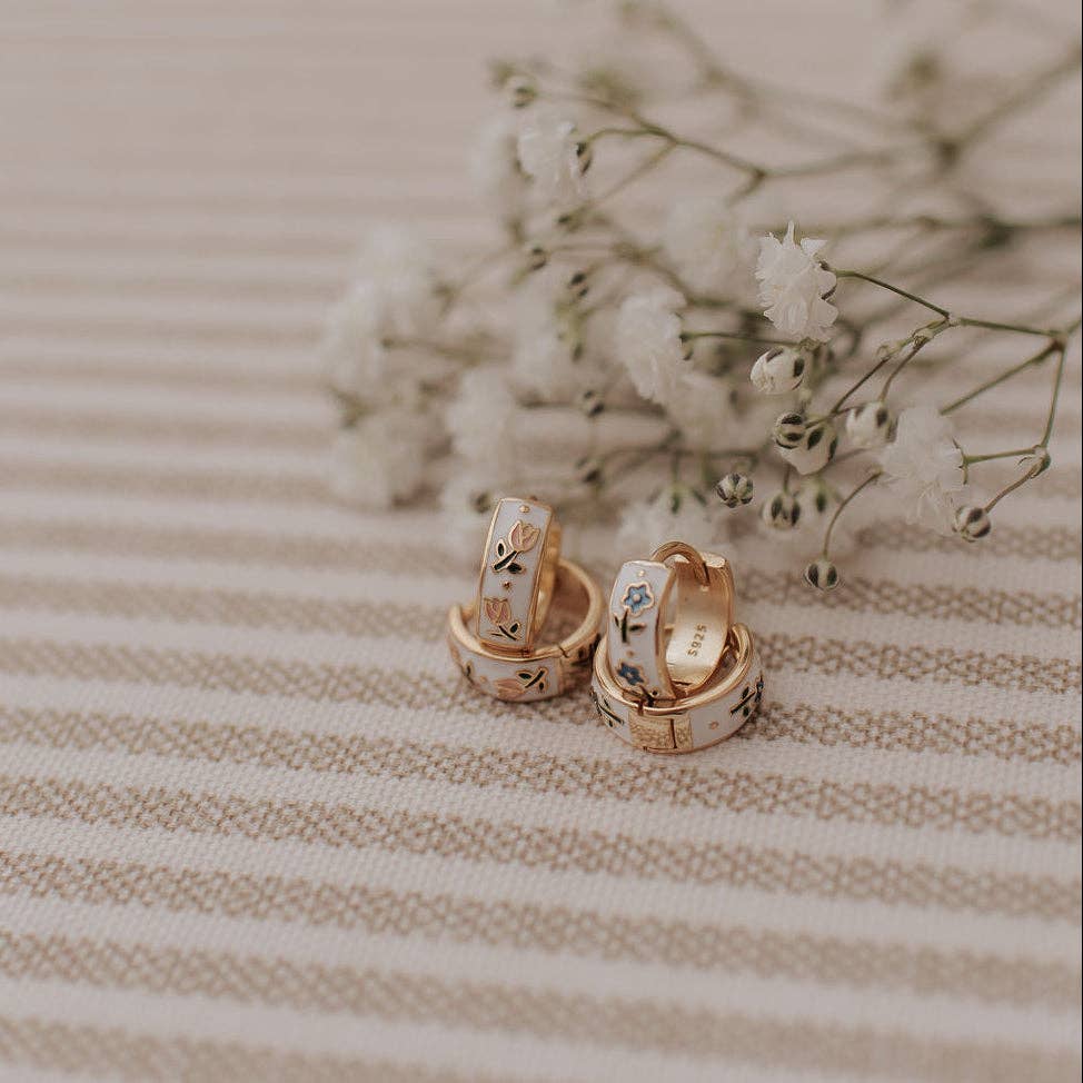 Mauve Jewelry Co Daphne Tea Cup Hoops