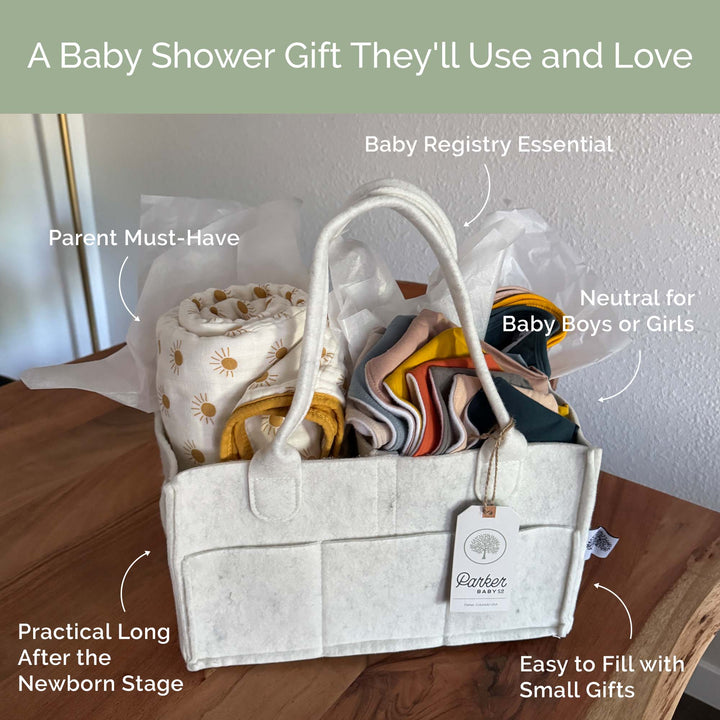 Parker Baby Co. Diaper Caddy - Oatmeal