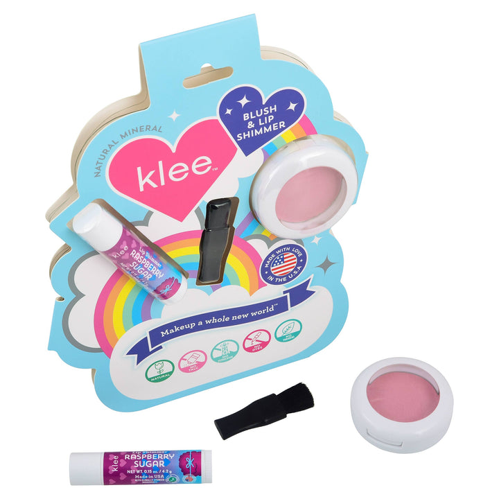 Klee Kids Cotton Candy Whisper - Blush and Lip Shimmer Set
