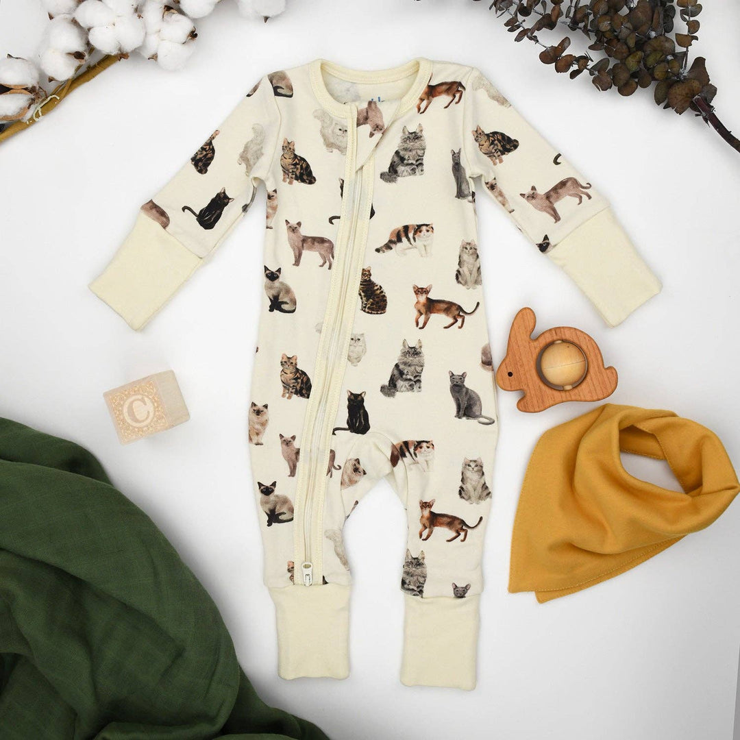 Earthy Organic Cotton Baby Pajamas - Felix