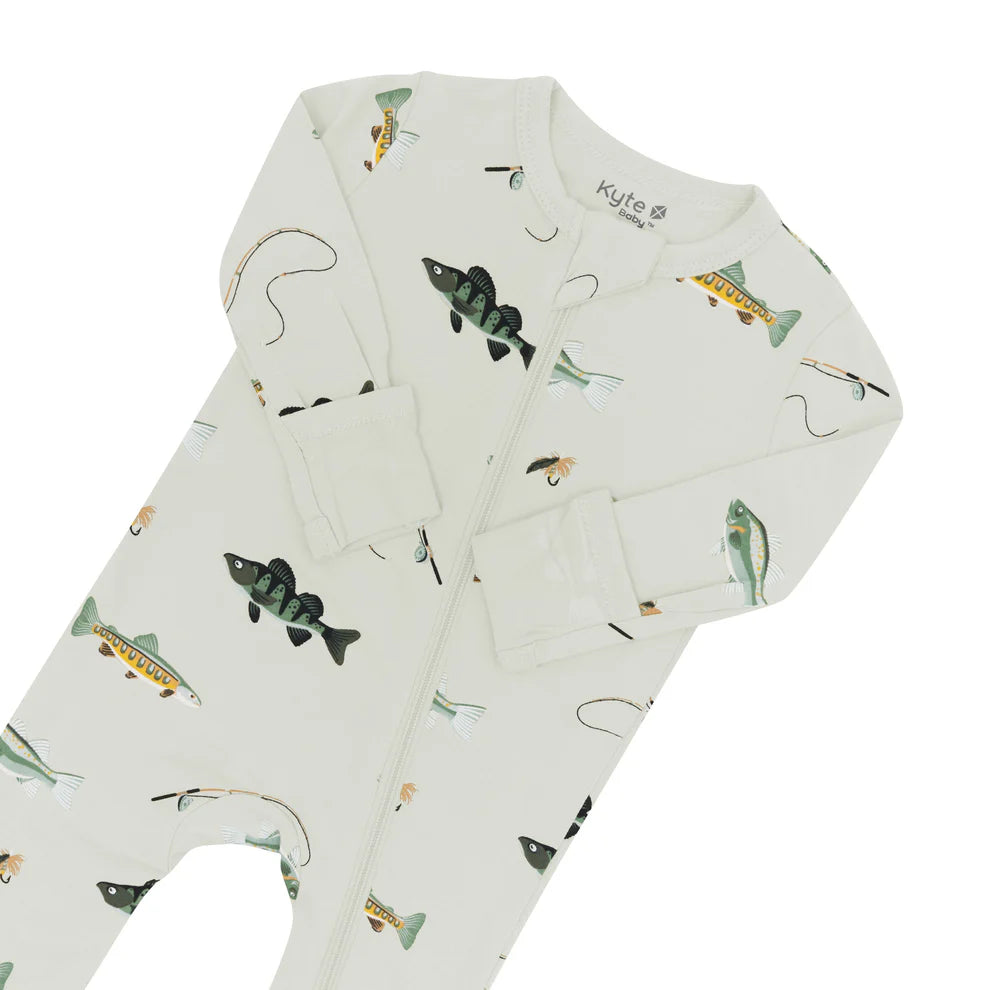 Kyte Baby Zippered Romper - Fishing