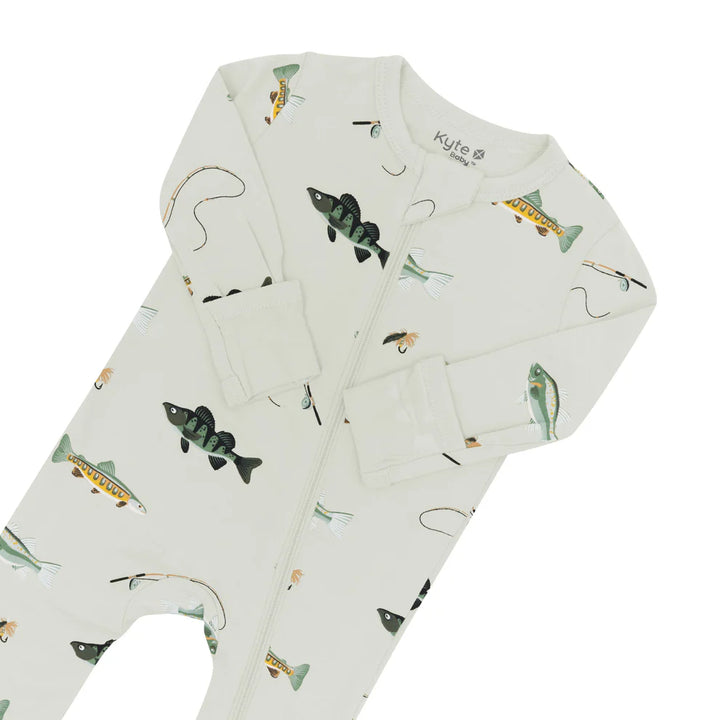 Kyte Baby Zippered Romper - Fishing
