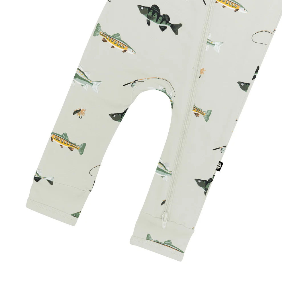 Kyte Baby Zippered Romper - Fishing