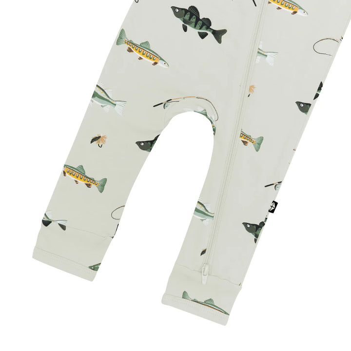 Kyte Baby Zippered Romper - Fishing