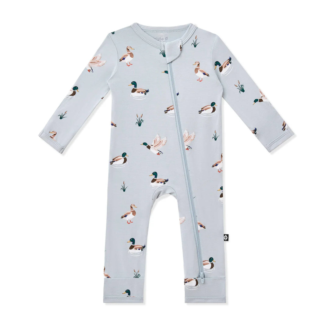 Kyte Baby Zippered Romper - Mallard Duck