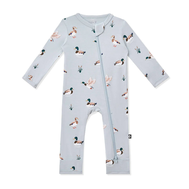 Kyte Baby Zippered Romper - Mallard Duck