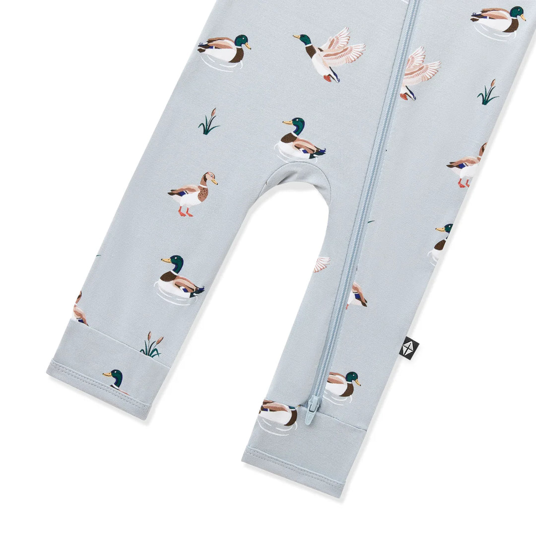 Kyte Baby Zippered Romper - Mallard Duck