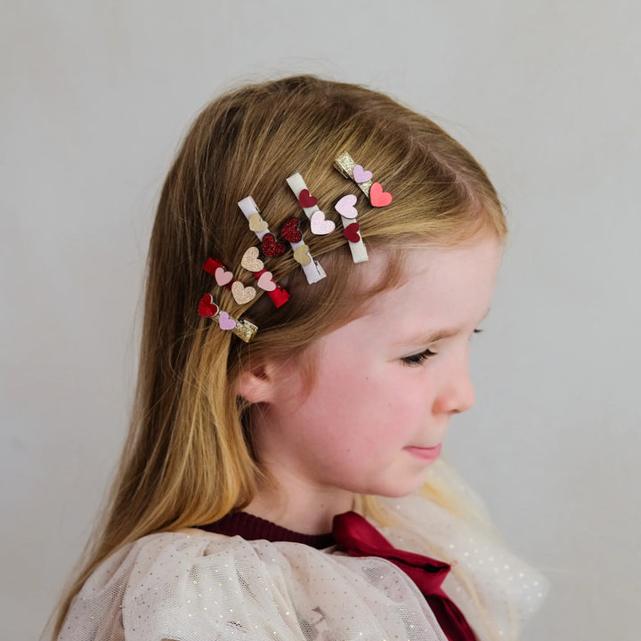 Mimi & Lula Teeny Weenie Heart Salon Hair Clips